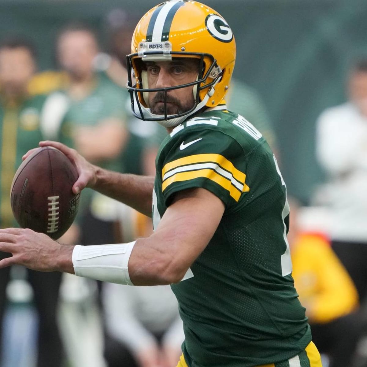 Aaron Rodgers and Davante Adams were impressed with the jet flyover!  #shorts 