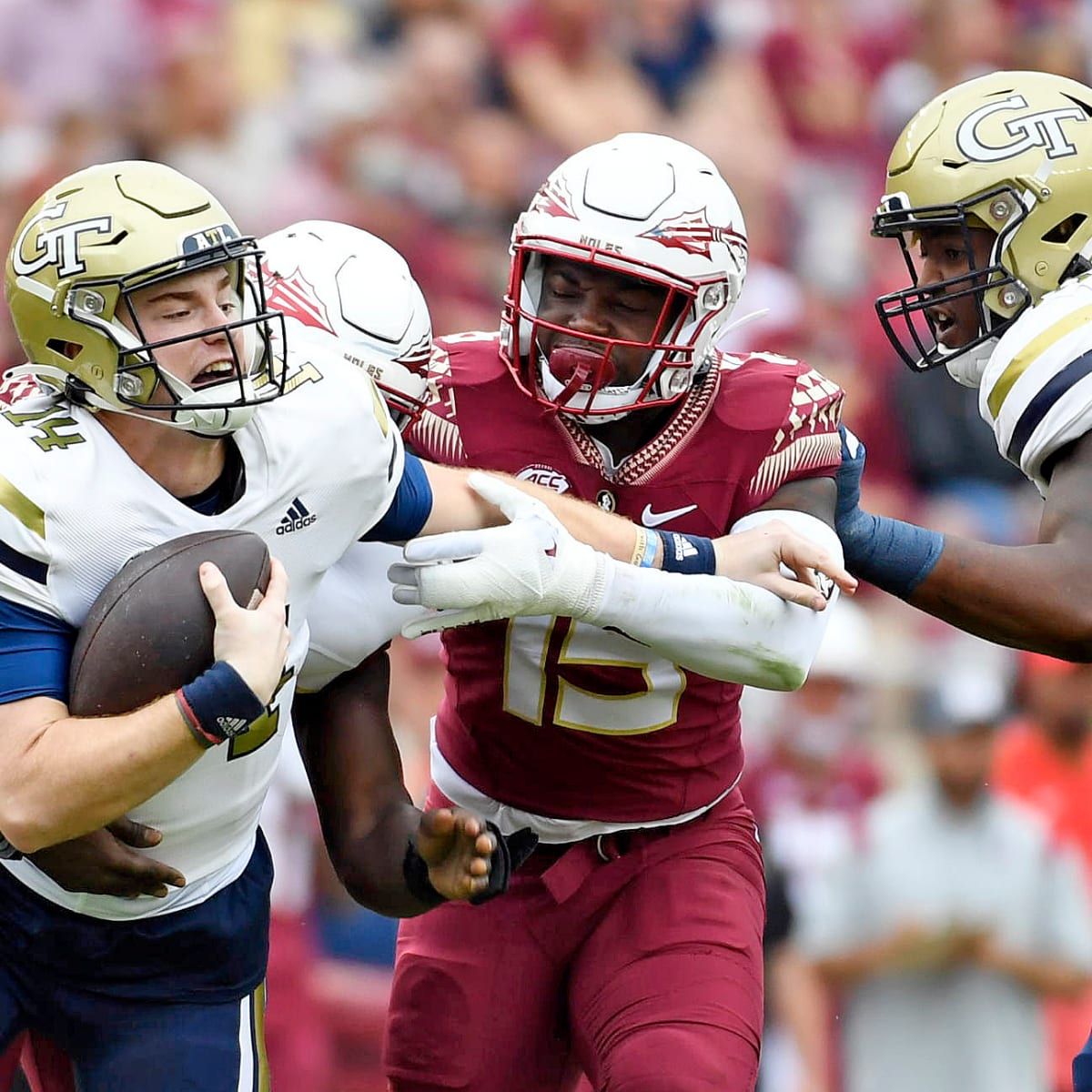 Georgia Tech Adidas Football Student Athlete #5 Zach Pyron Navy Footba