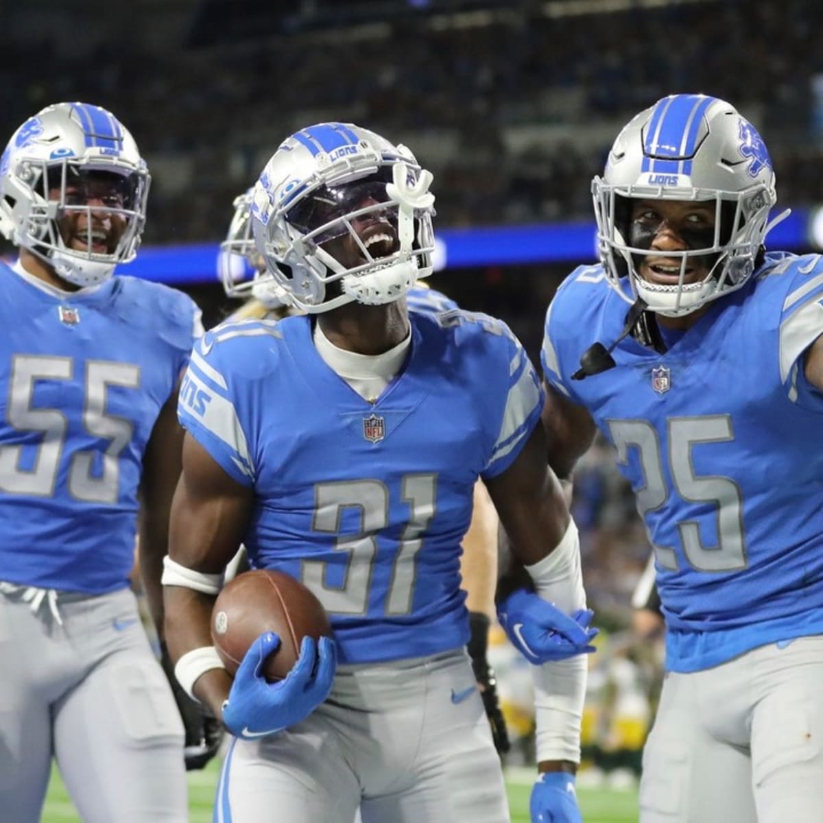 Watch: Lions rookies Kerby Joseph and Aidan Hutchinson pick off Aaron  Rodgers in the end zone