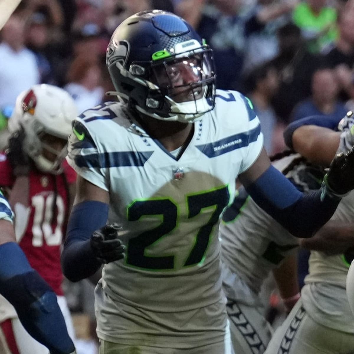 Seattle Seahawks - Tariq Woolen getting himself an interception today 