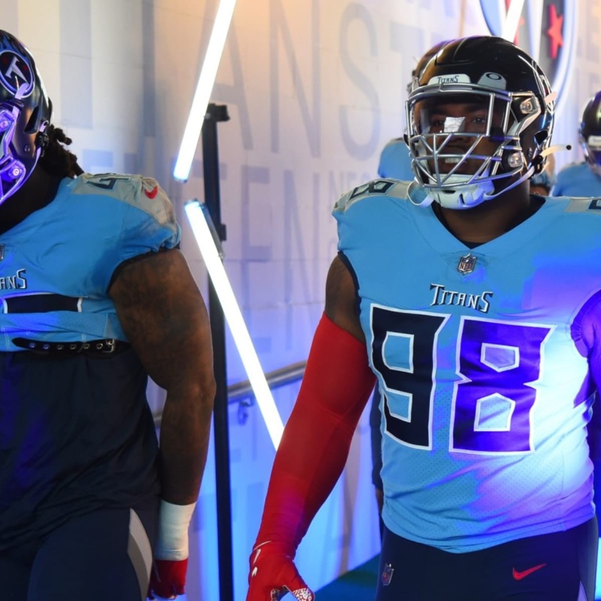 Tennessee Titans safety Josh Thompson (29) comes onto the field