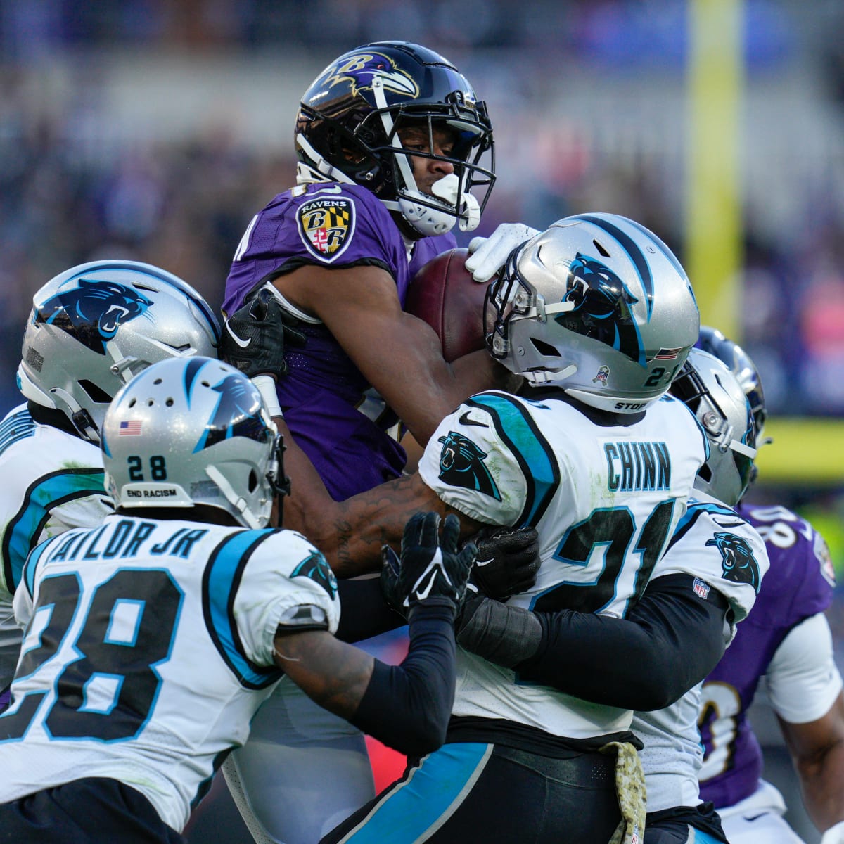 Ravens defeat Panthers 13-3 with late turnovers