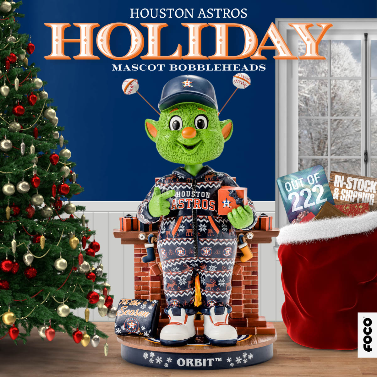 FOCO Launches New Houston Astros Orbit Holiday Bobblehead - Sports  Illustrated Inside The Astros