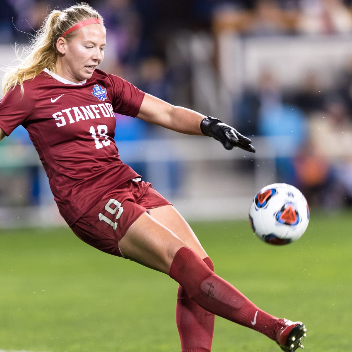 FILE - Stanford players huddle before an NCAA college basketball game  against Oregon State while wearing warmup shirts honoring the school's  soccer team goalkeeper Katie Meyer, who helped Stanford win a national