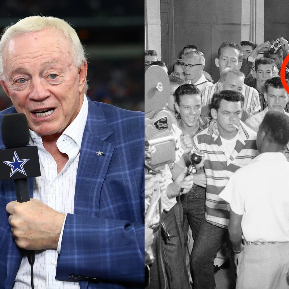 Jerry Jones, the owner of the Dallas Cowboys, arrives at the