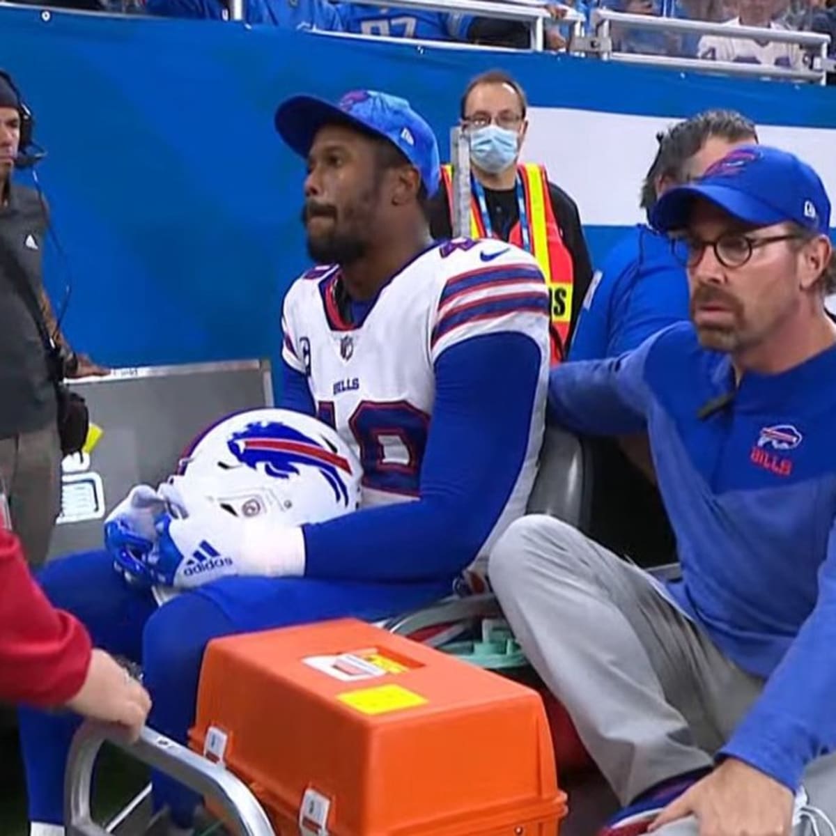Von Miller BREAKING: Buffalo Bills Star Carted Off - Knee Injury - OUT vs.  Lions; VIDEO - Sports Illustrated Buffalo Bills News, Analysis and More