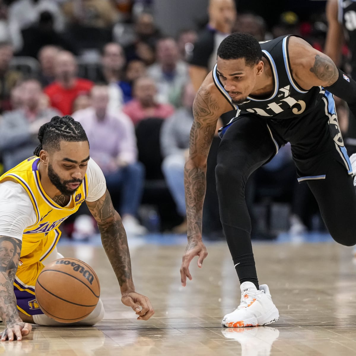 Lakers News: D'Angelo Russell, Dejounte Murray Convene After LA-Hawks Game  - All Lakers | News, Rumors, Videos, Schedule, Roster, Salaries And More