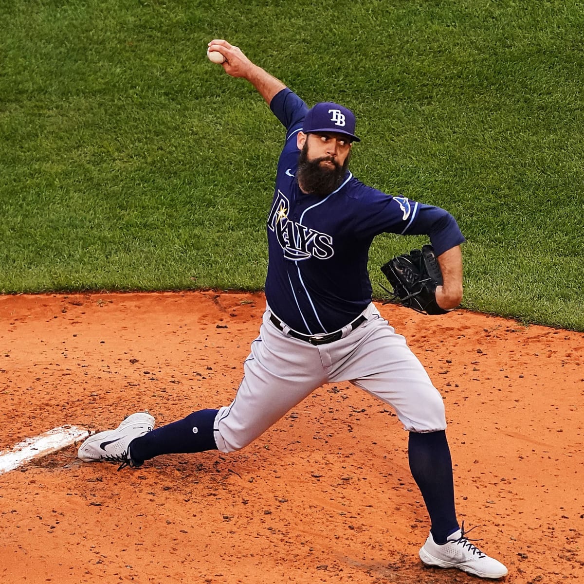 Tampa Bay Rays pitcher Andrew Kittredge, delivers against the