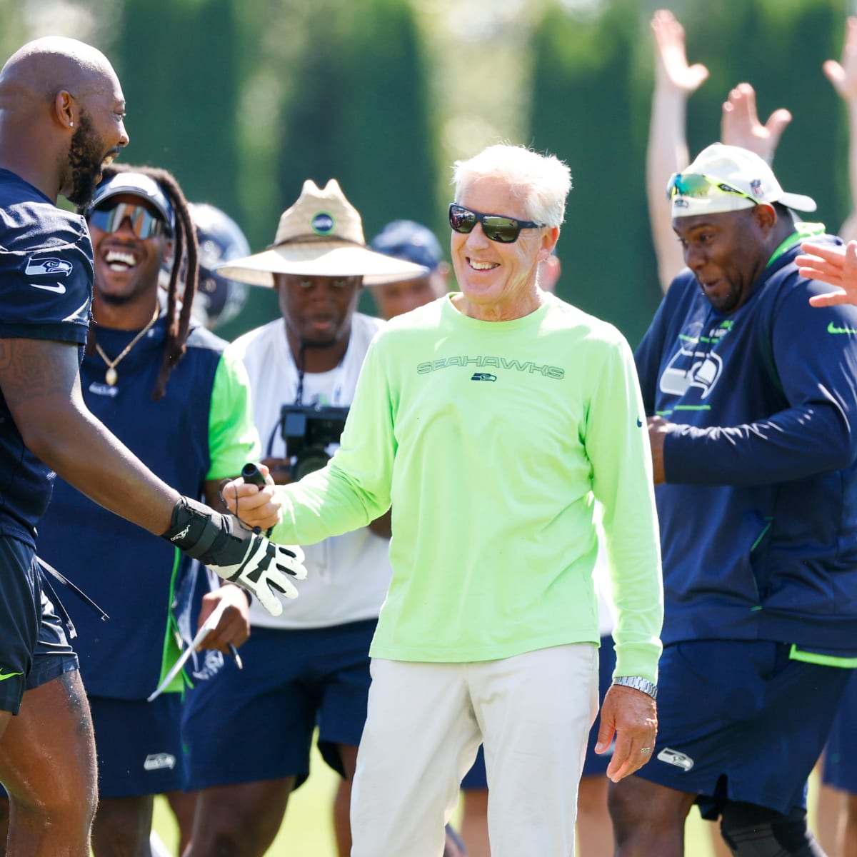 Pete Carroll got bruise on face returning kickoff during practice