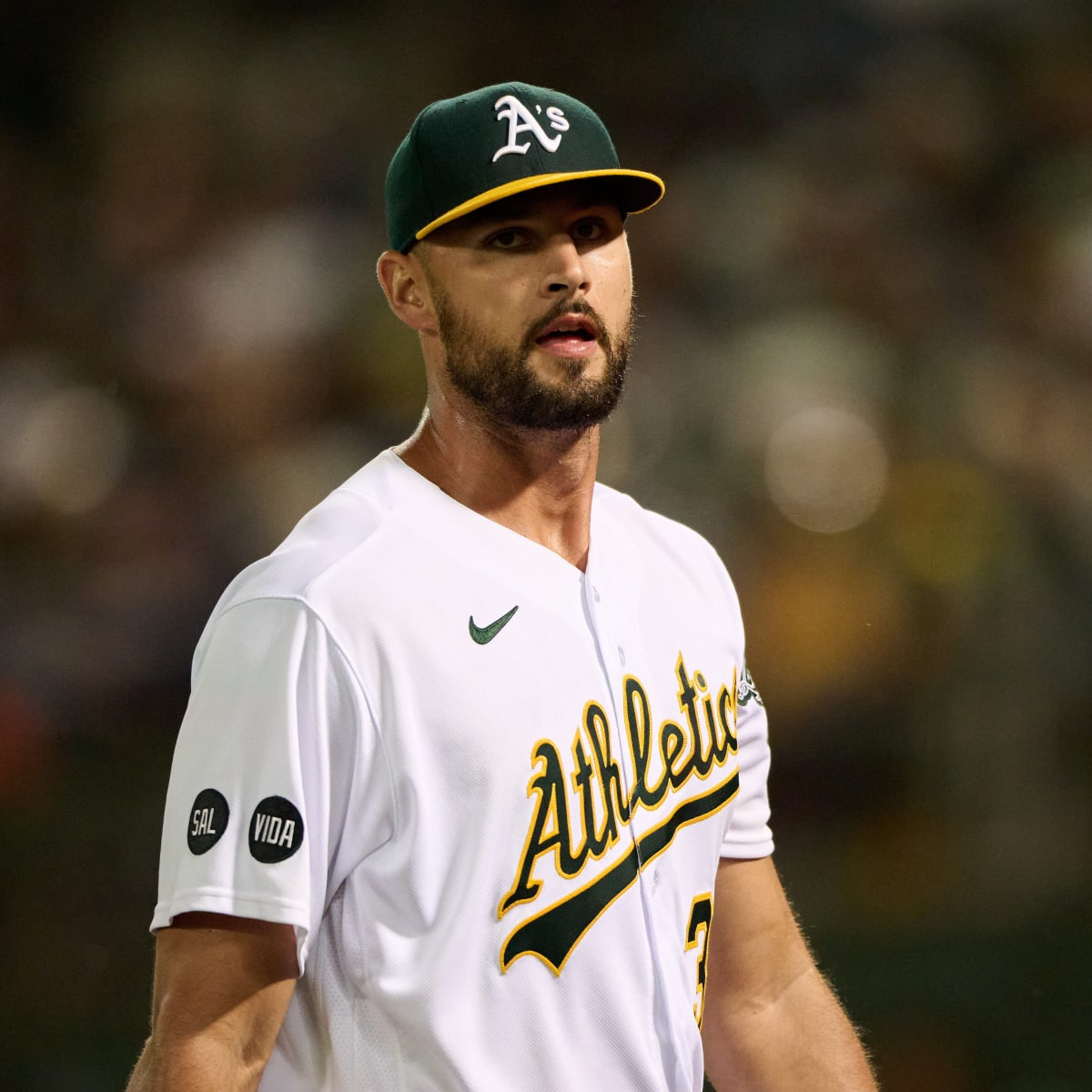Kyle Muller reacts to Athletics' Opening Day start
