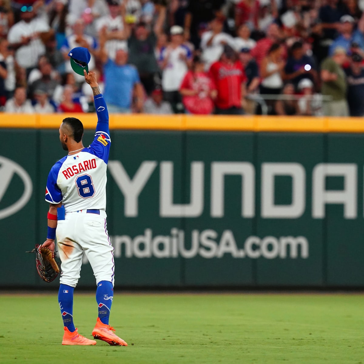 PHILADELPHIA, PA - SEPTEMBER 12: Eddie Rosario #8 of the Atlanta