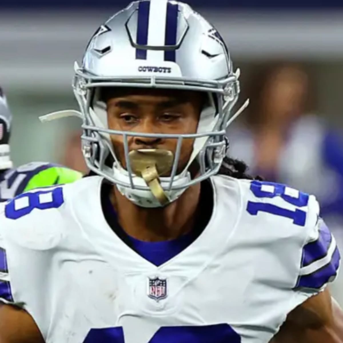 Dallas Cowboys wide receiver Jalen Tolbert (18) makes a touchdown