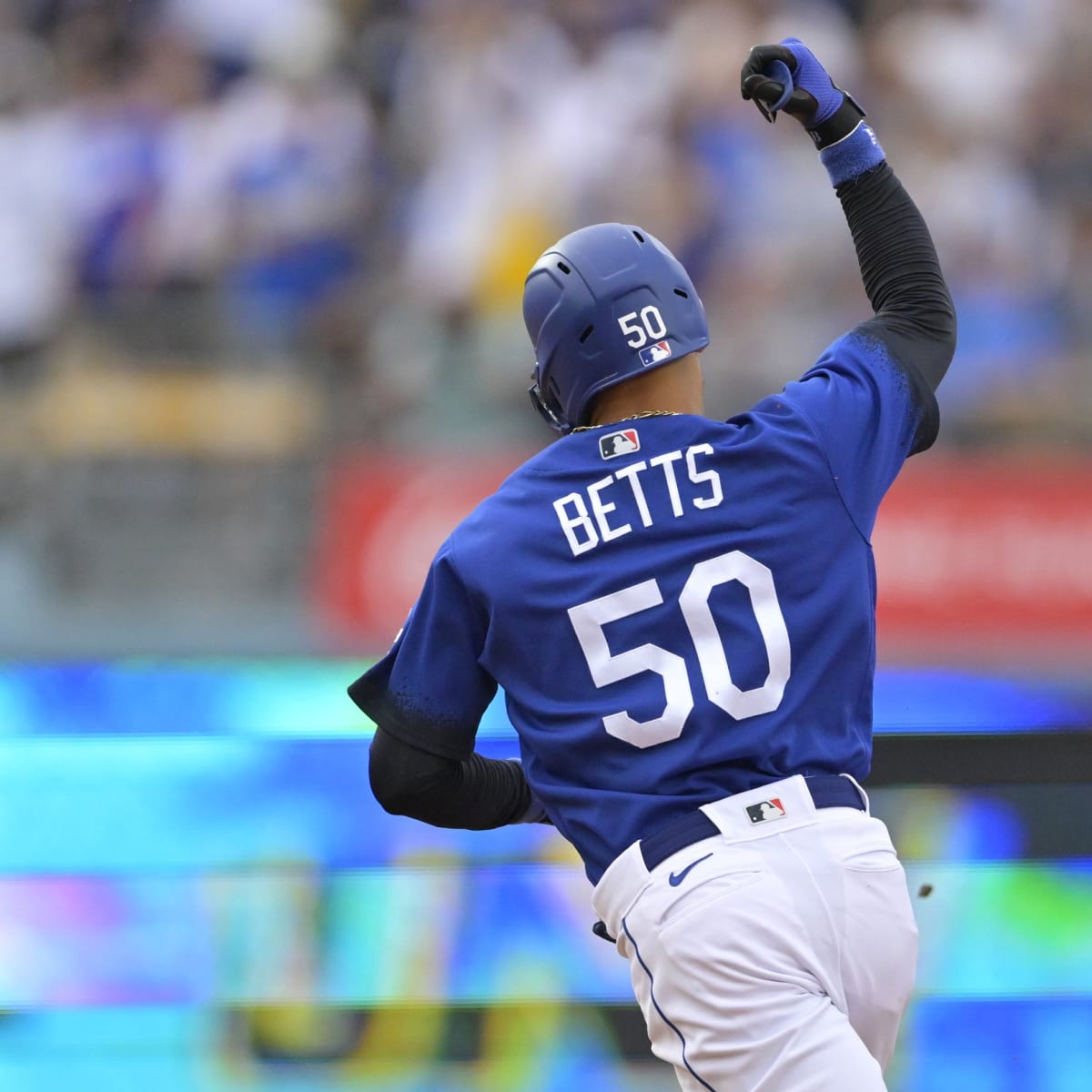 Dodgers' Mookie Betts is happy playing the infield, with