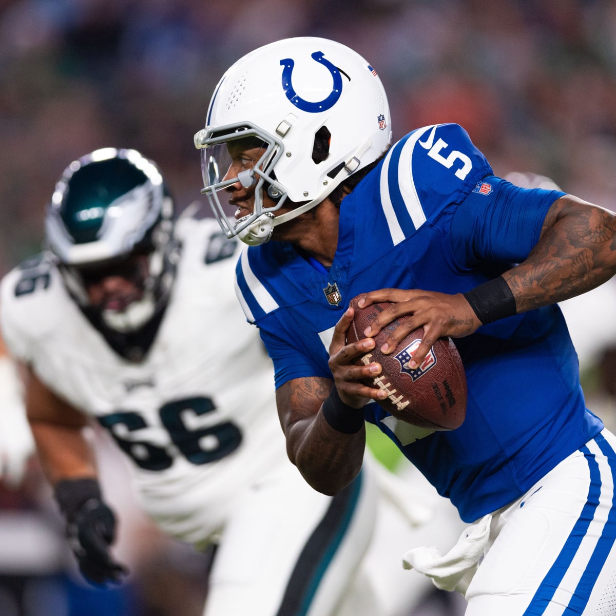 November 20, 2022: Philadelphia Eagles wide receiver A.J. Brown (11) runs  with the ball during NFL game against the Indianapolis Colts in  Indianapolis, Indiana. John Mersits/CSM Stock Photo - Alamy