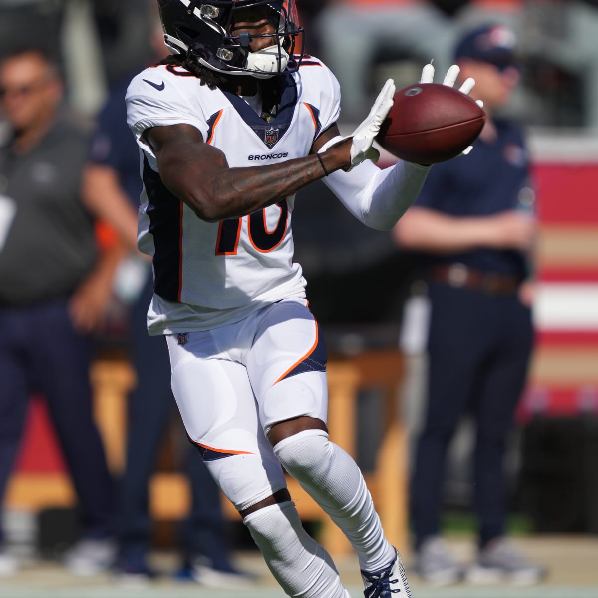 Broncos WR Jerry Jeudy practices, in line to play Sunday