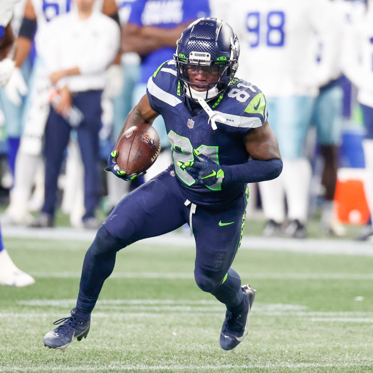 Seattle Seahawks cornerback Chris Steele looks on during the NFL