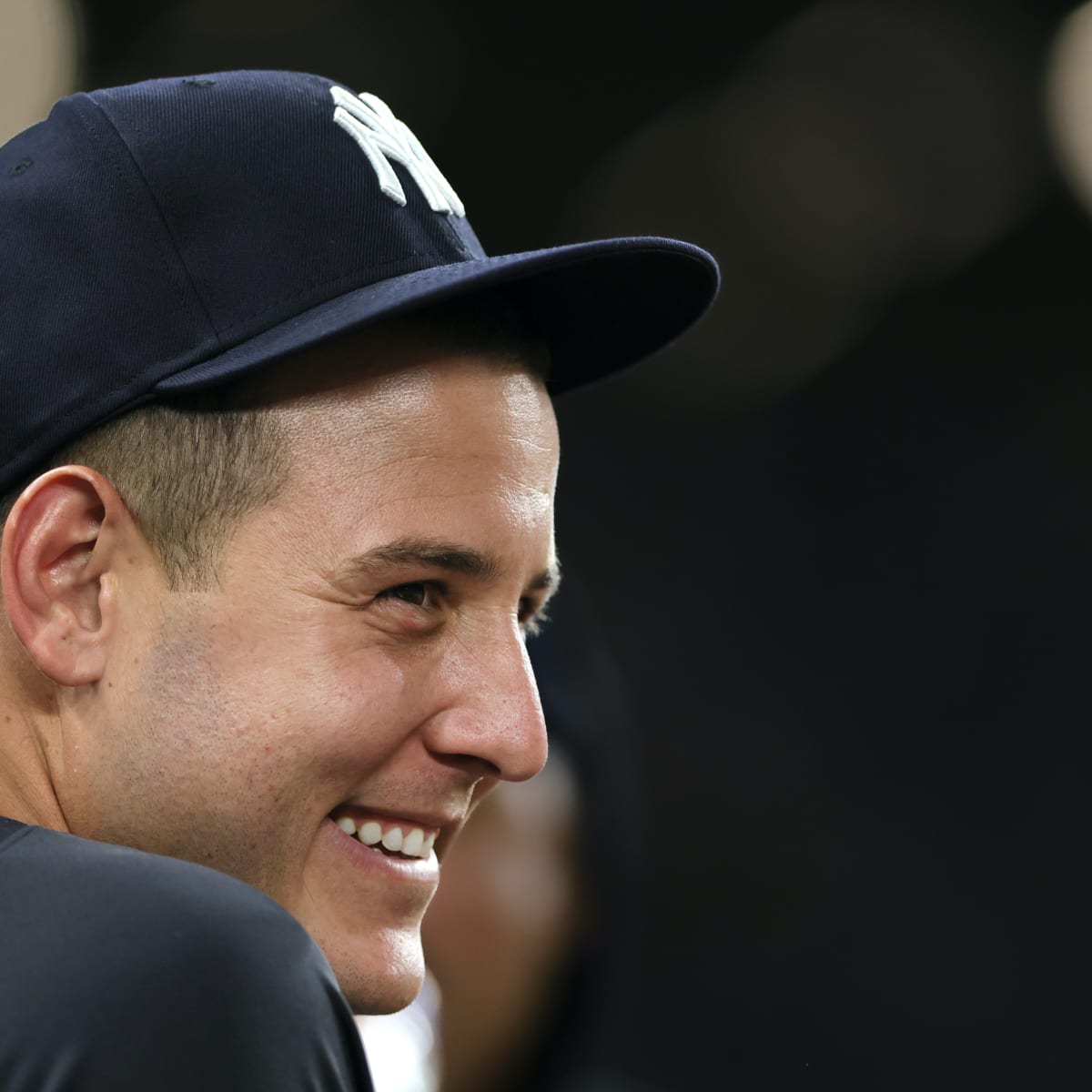 Anthony Rizzo of New York Yankees works out at Yankee Stadium