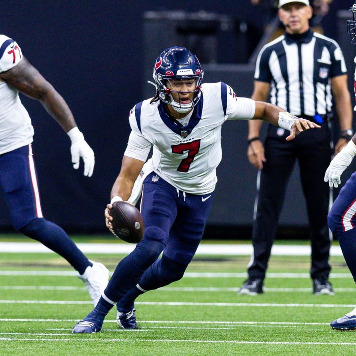 Houston Texans at Ravens VIDEO: QB C.J. Stroud 1st Career Pass is To   Himself! - Sports Illustrated Houston Texans News, Analysis and More