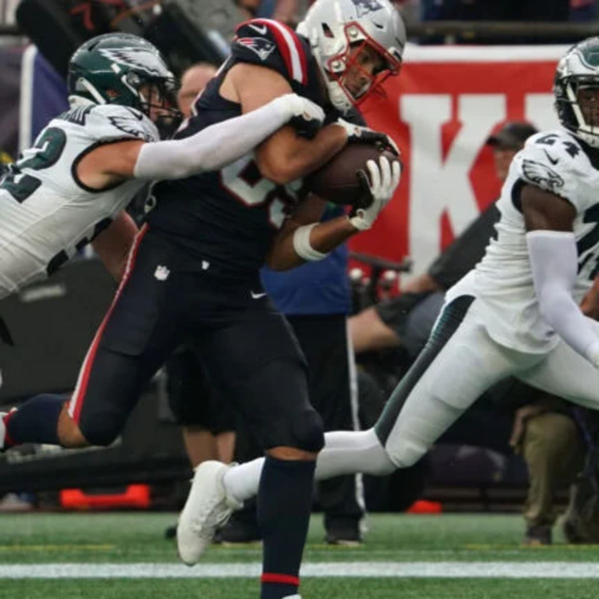 Can't-Miss Play: New England Patriots wide receiver Kendrick Bourne soars  over two Browns to snag quarterback Mac Jones' 23-yard TD dime