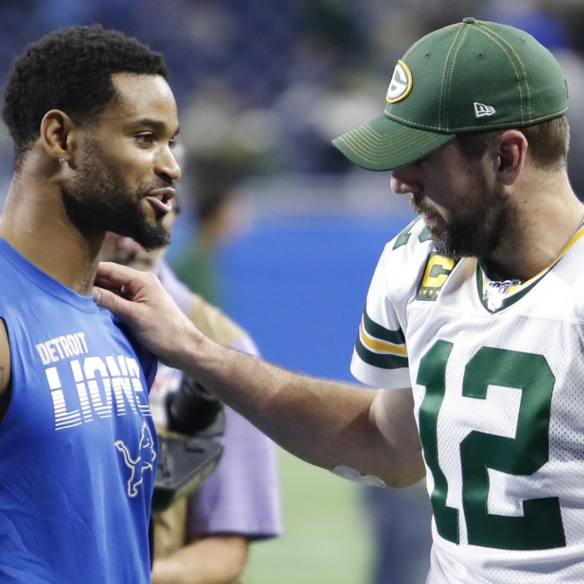 Detroit Lions' Darius Slay gets Aaron Rodgers' jersey: 'It touched me'