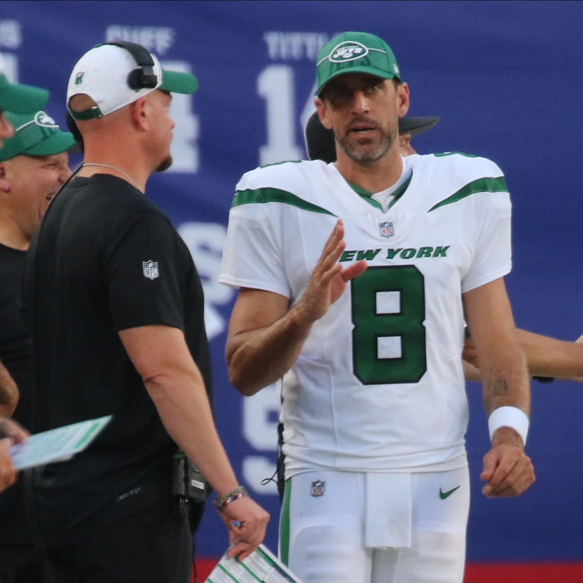 OC Nathaniel Hackett Says QB Aaron Rodgers Makes Jets Better 'Just by  Walking In' the Building