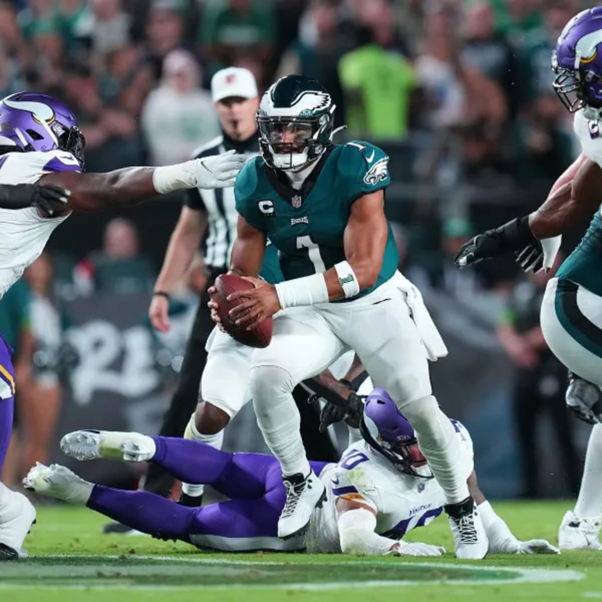 Jalen Hurts, sluggish Eagles hold off sloppy Vikings – Orange County  Register