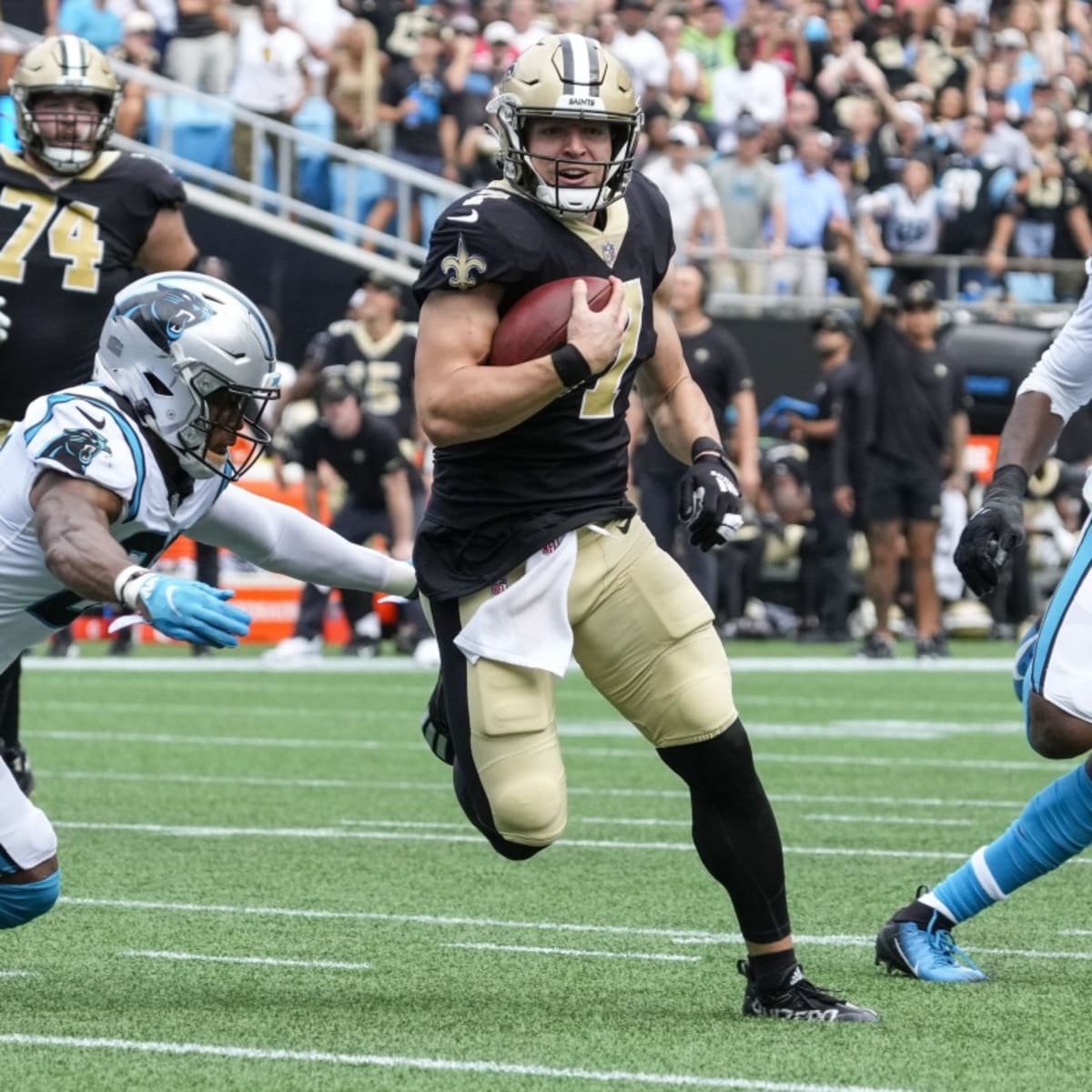 New Orleans Saints Game-Used Football vs. Carolina Panthers on September 19, 2021