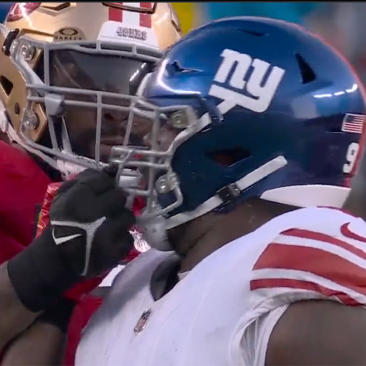 Why 49ers' Trent Williams Wasn't Ejected for Throwing a Punch in the Giants  Game - Sports Illustrated San Francisco 49ers News, Analysis and More