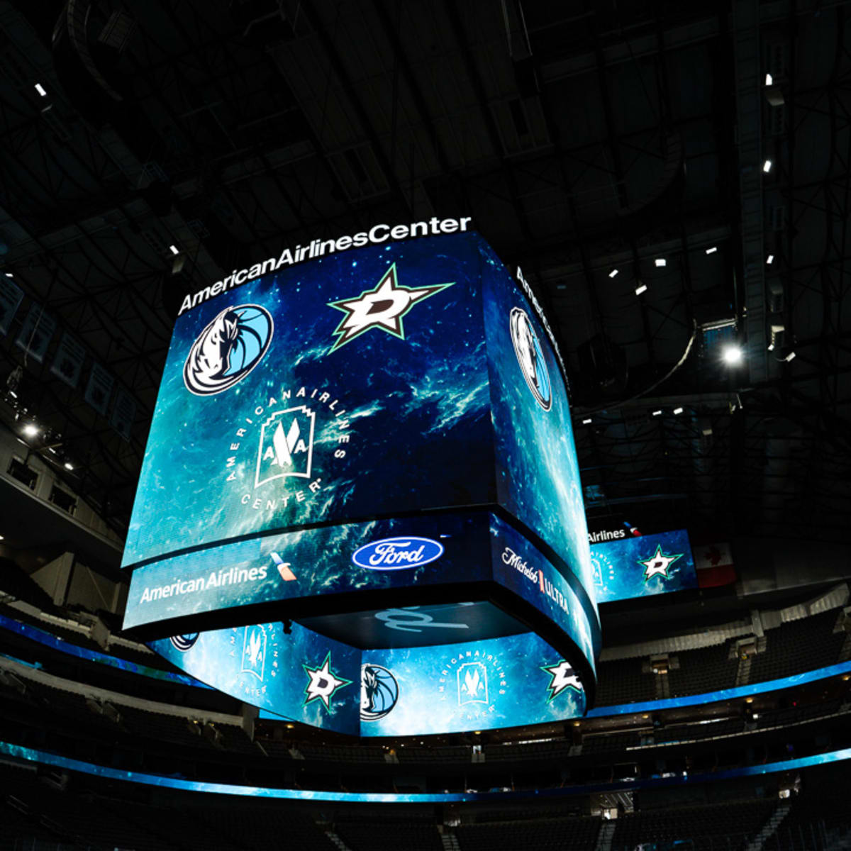 Dallas Mavericks Banners In The American Airlines Center