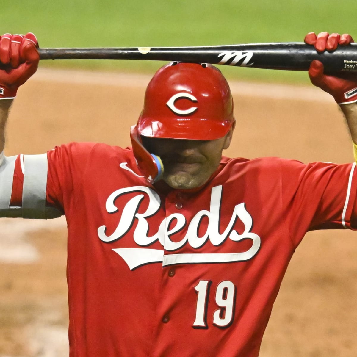 Joey Votto Game Used Ball - Double Cincinnati Reds at Boston Red Sox May  31, 2022 Game 1 - Top of the 5th