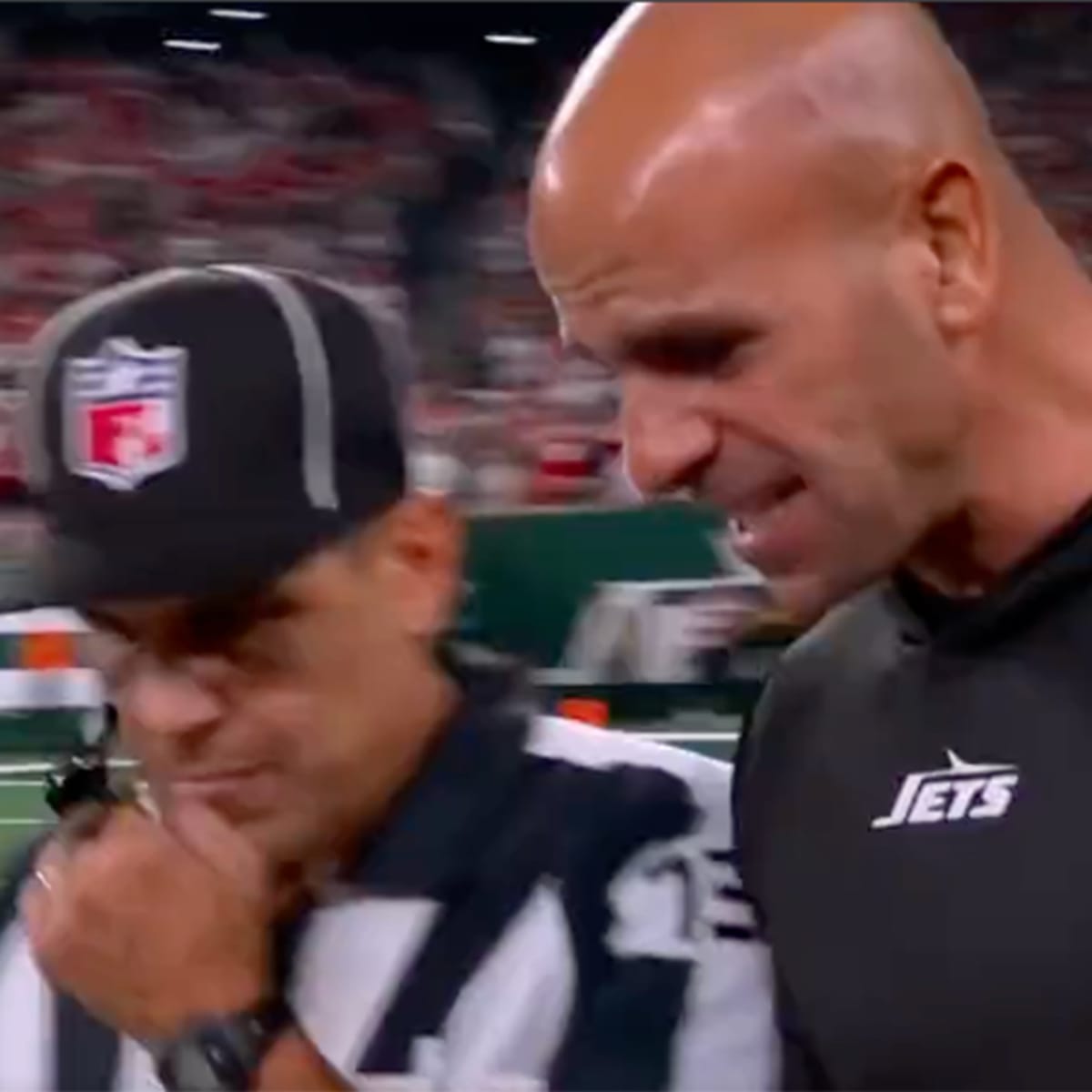 Jets not happy with questionable penalty call that turned the game