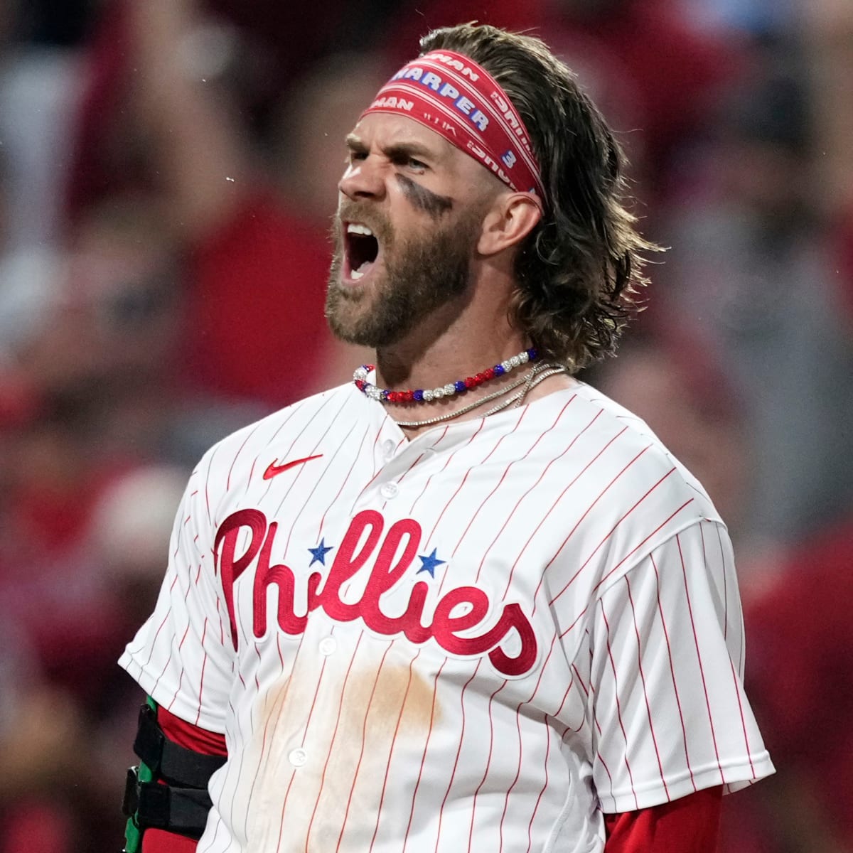 Bryce Harper Brings Some Deion Sanders Swagger to Ballpark for Braves-Phillies  Game 3 - Sports Illustrated