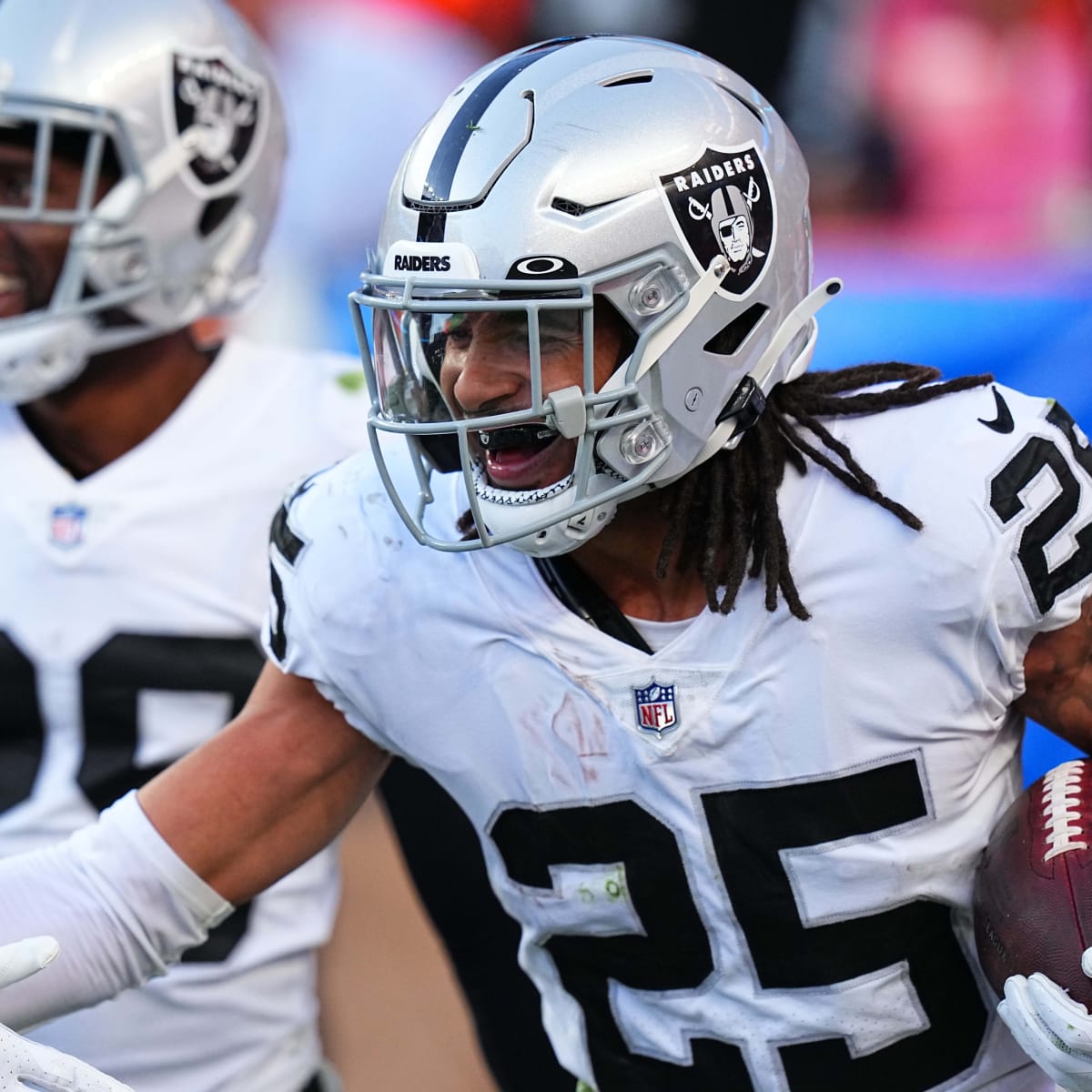 Trevon Moehrig of the Las Vegas Raiders celebrates after making an News  Photo - Getty Images