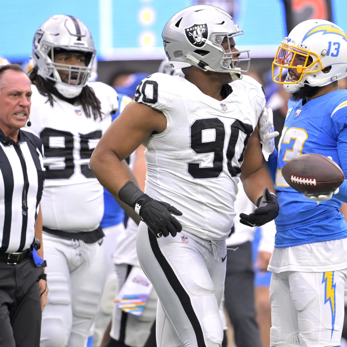 Ex-Charger Jerry Tillery ejected for late hit on LA QB Justin Herbert