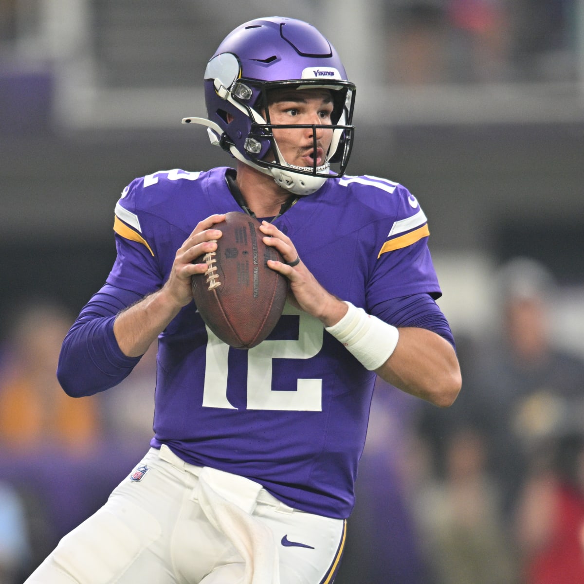 Nick Mullens of the Minnesota Vikings throws a pass against the News  Photo - Getty Images