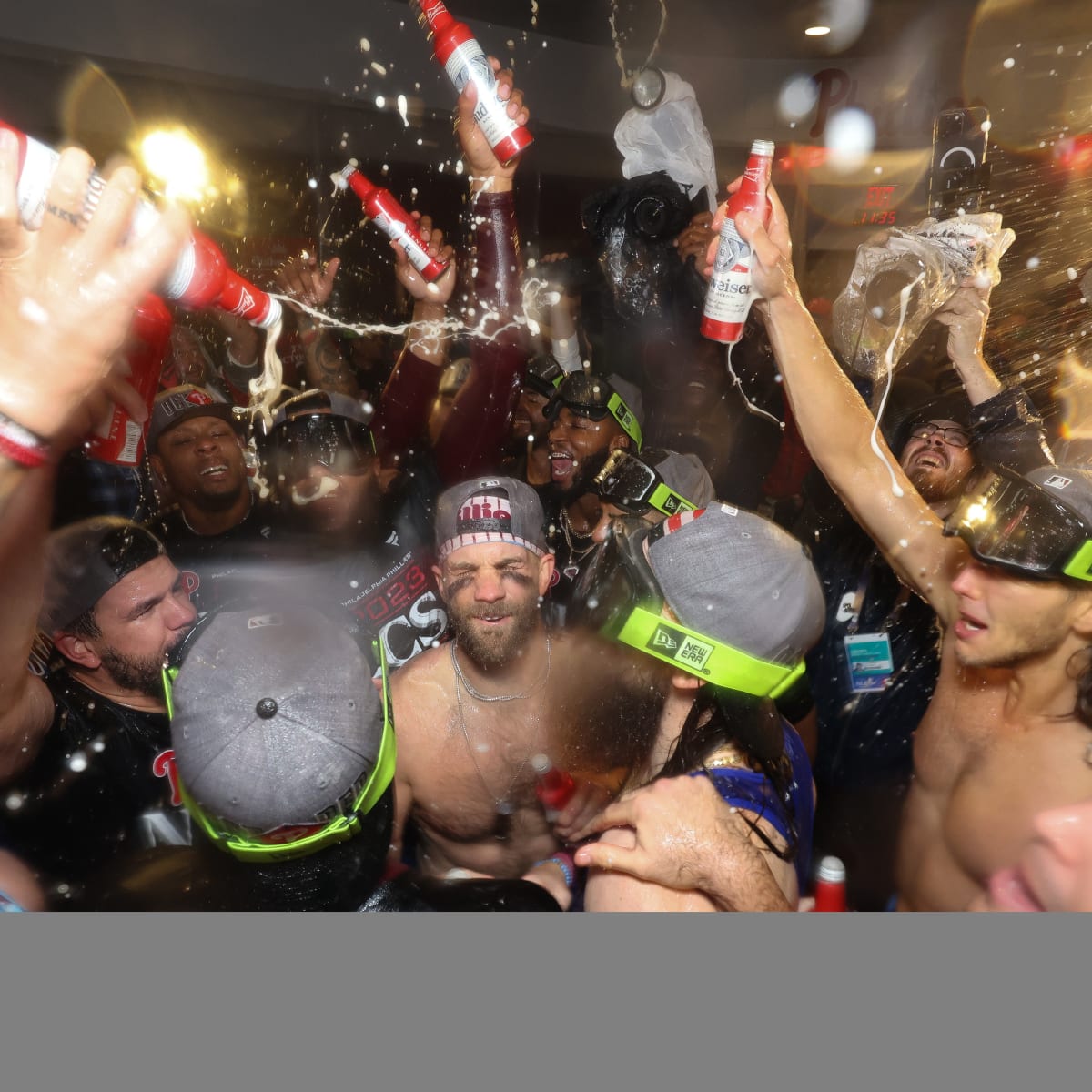 See some fun moments from the Brewers clubhouse celebration after