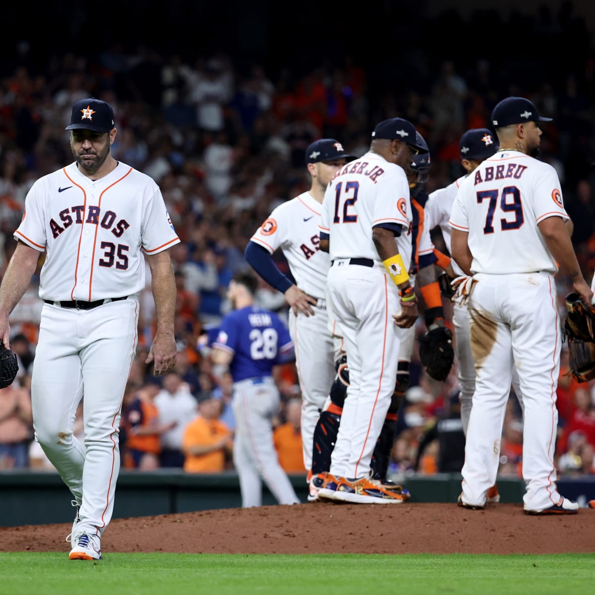 Texas Rangers Do Just Enough to Thwart 'Erratic' Justin Verlander, Houston  Astros in ALCS Opener - Sports Illustrated Texas Rangers News, Analysis and  More