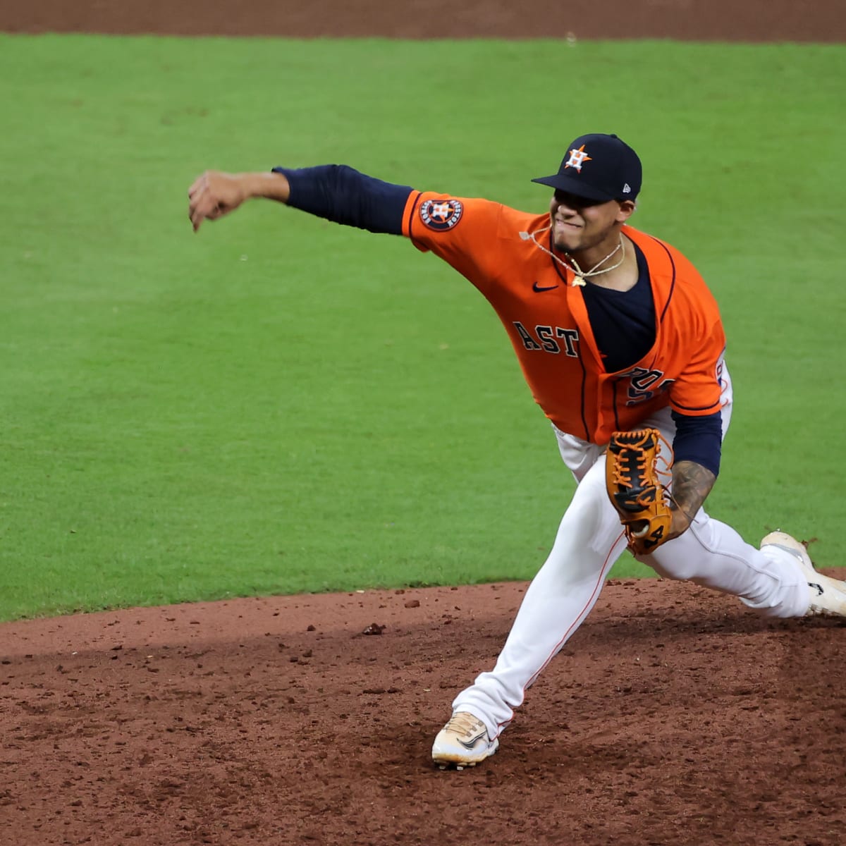 Astros' Bryan Abreu suspended for throwing at Rangers' Adolis