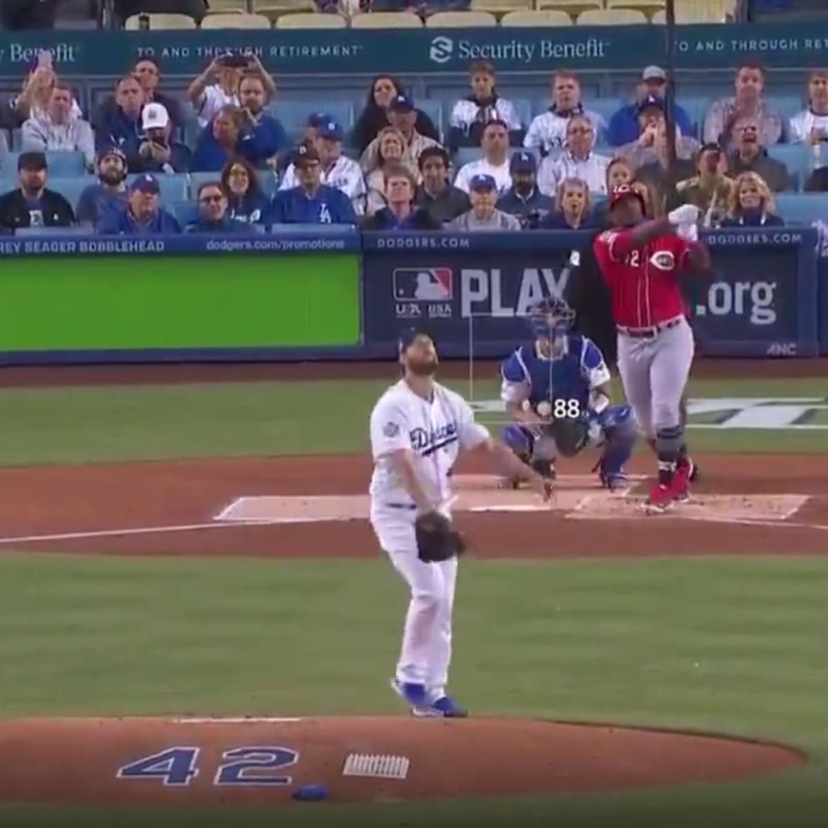 Yasiel Puig smacks HR against Kershaw in first at-bat against Dodgers, Yasiel  Puig's first at-bat against Clayton Kershaw and his old Los Angeles Dodgers  team  GOODBYE! 🚀, By ESPN