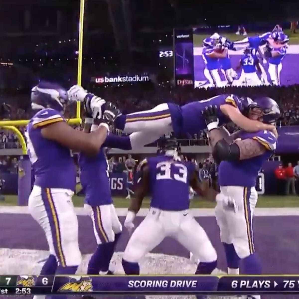 Video: Vikings Player's 'All-Time' Touchdown Celebration Goes