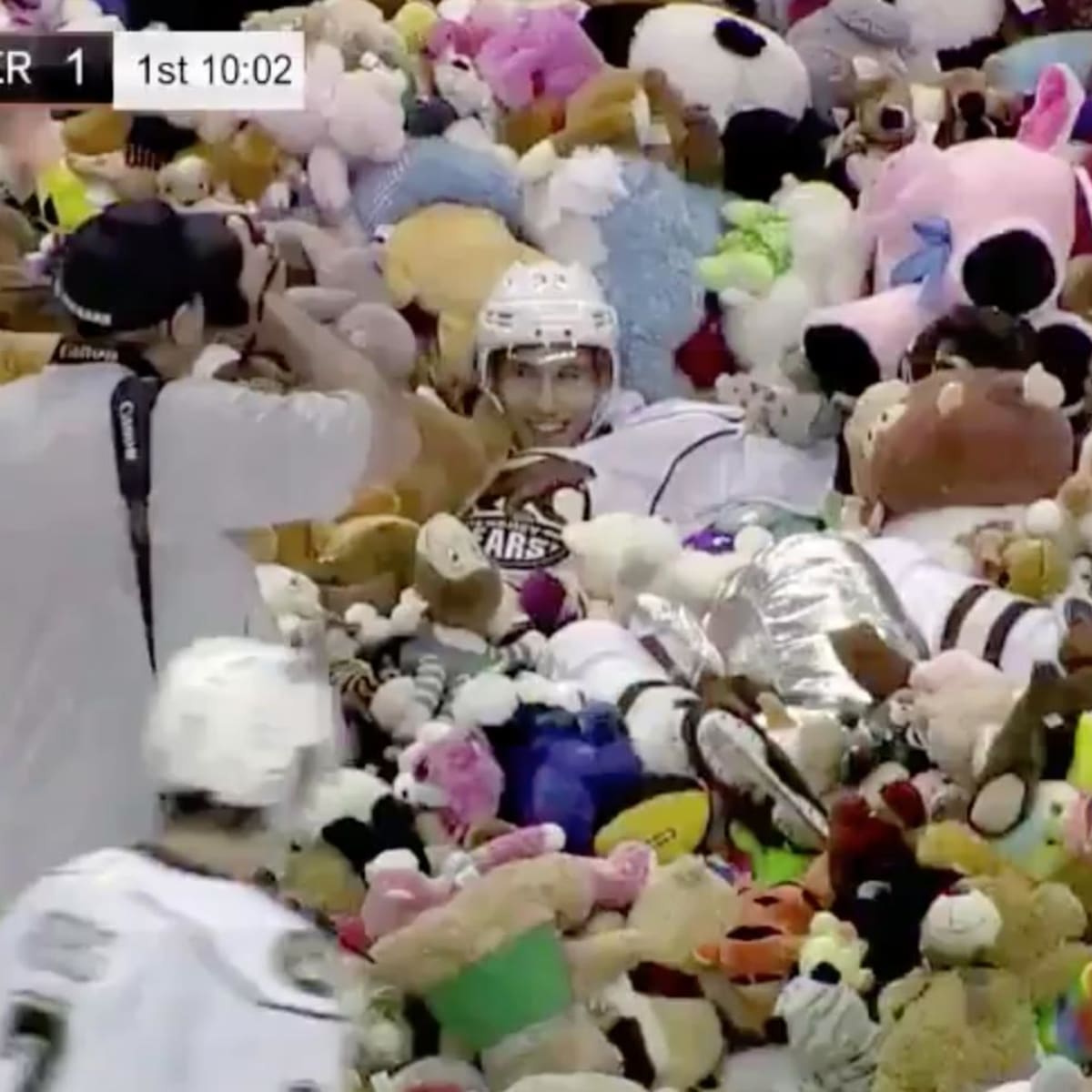 Watch: Hershey Bears 2023 teddy bear toss shatters world record