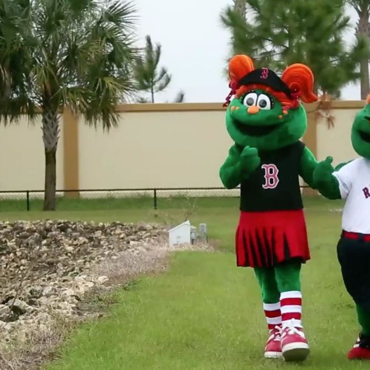 Boston Red Sox unveil new mascot: Tessie the Green Monster, little