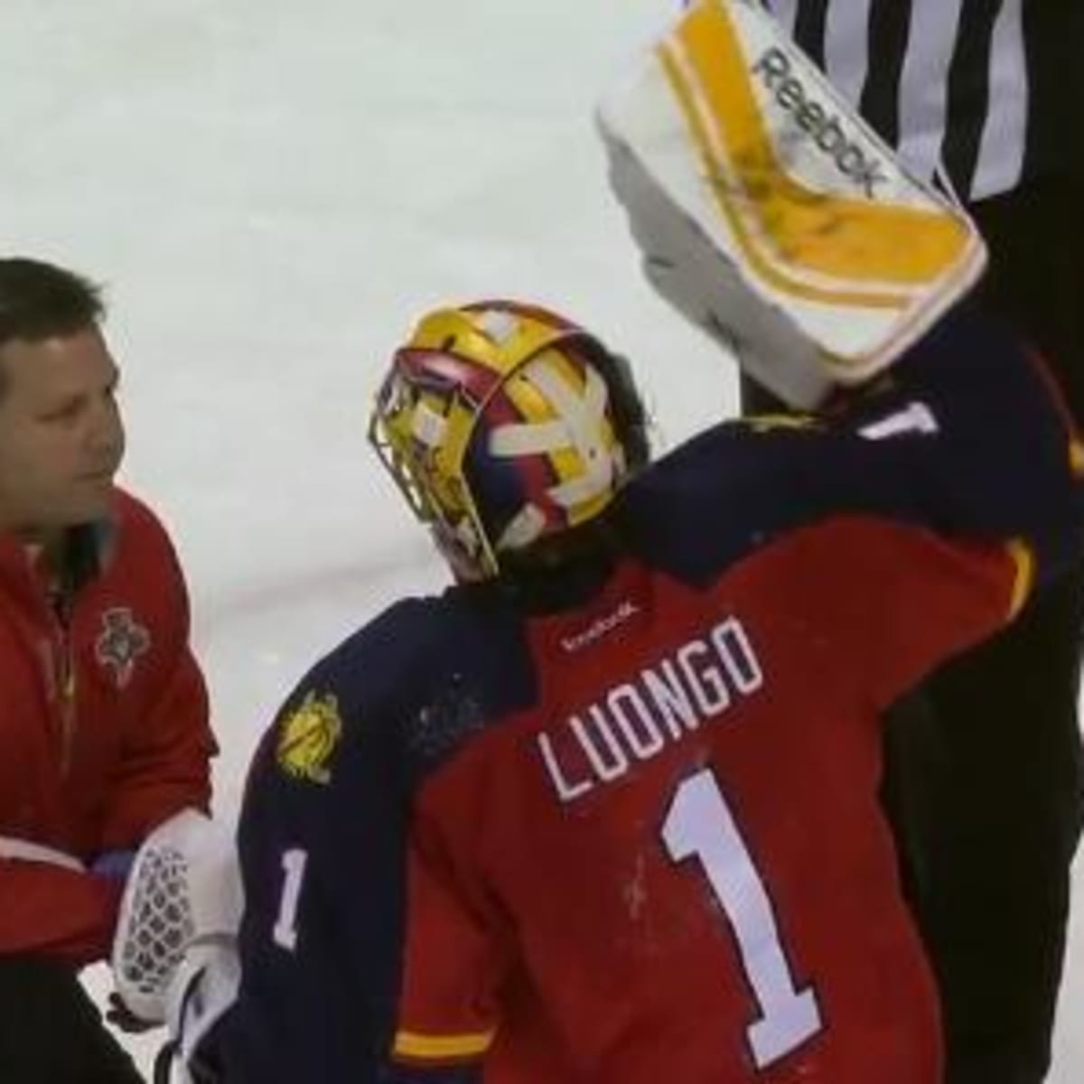 Panthers' Luongo out with upper-body injury