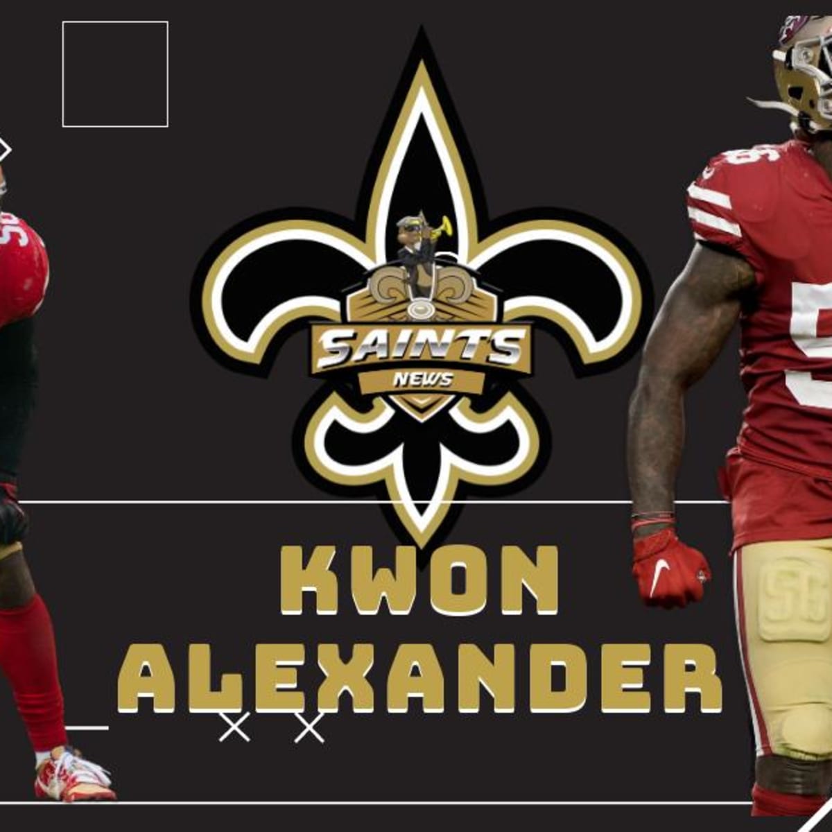 LOOK: Ex-49ers LB Kwon Alexander debuts his new Saints jersey number