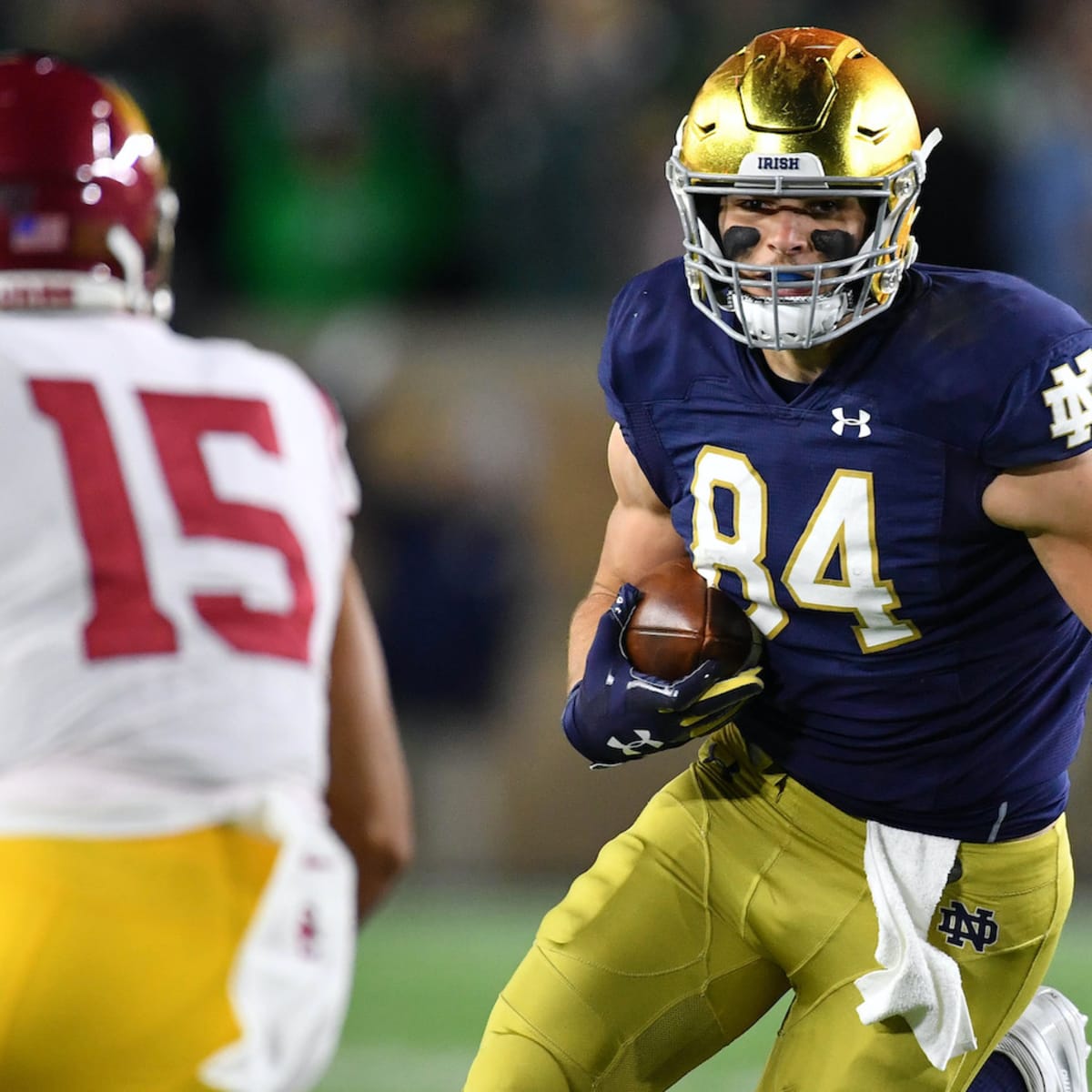 Notre Dame standout tight end Cole Kmet will immediately compete for a  starting spot with the Chicago Bears.