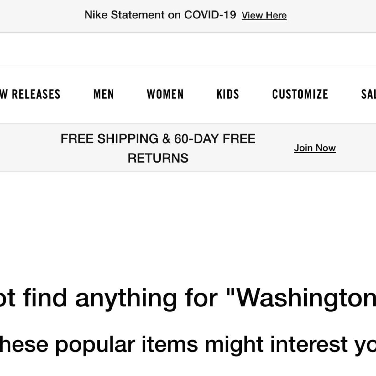 Washington Redskins Products No Longer Appear on Nike's Apparel Site