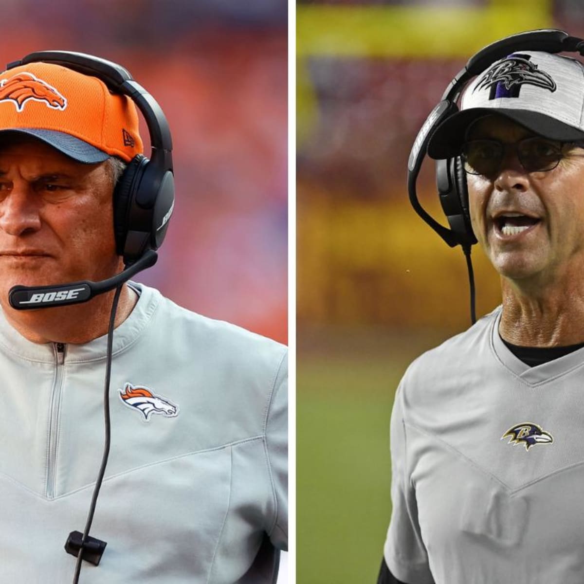 Broncos' Vic Fangio loses it on the sideline after Ravens run the