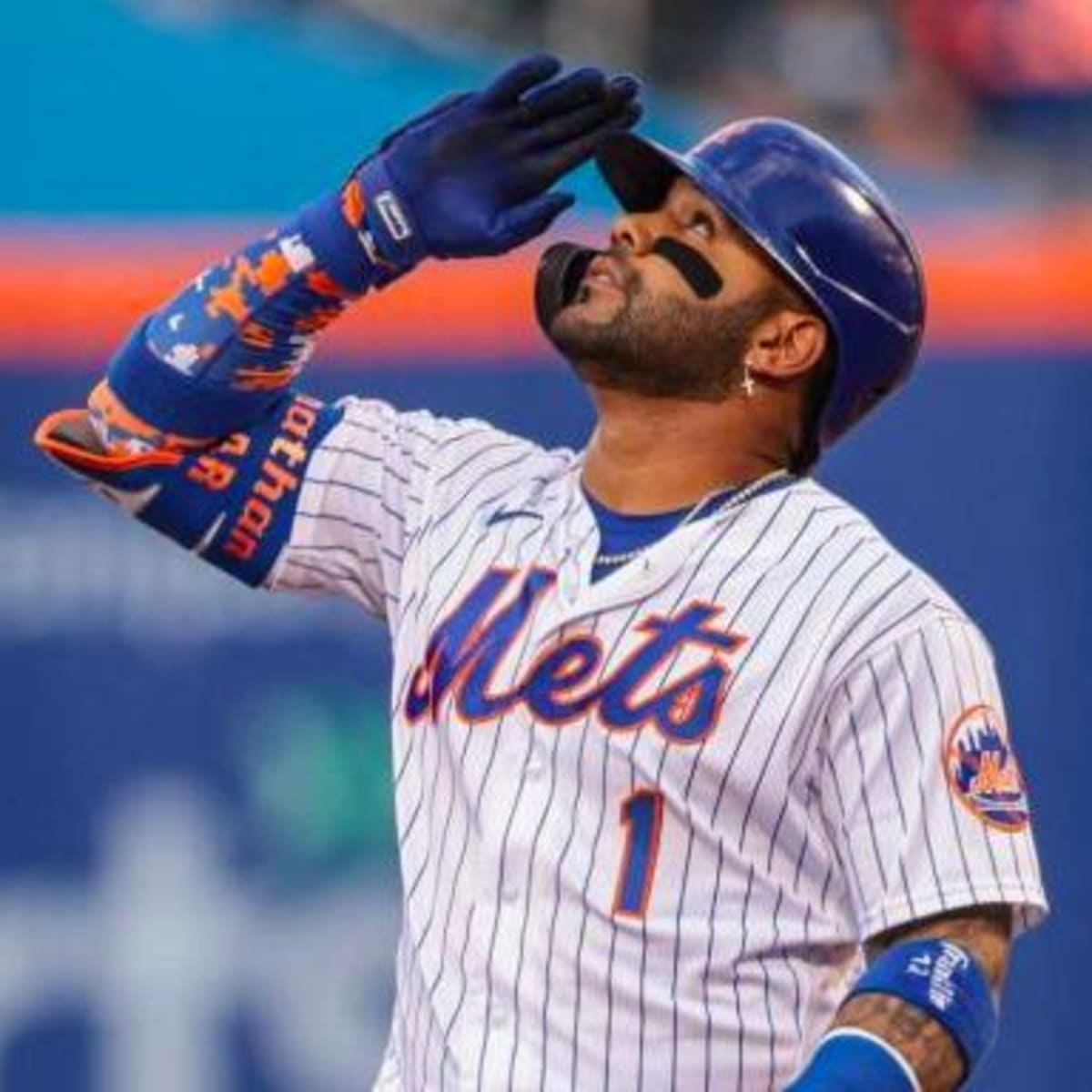 Jonathan Villar #1 - Autographed Game Used First Responder Hat and Game  Used White Commemorative Jersey with American Flag Patch - Mets vs. Yankees  - 9/11/2021