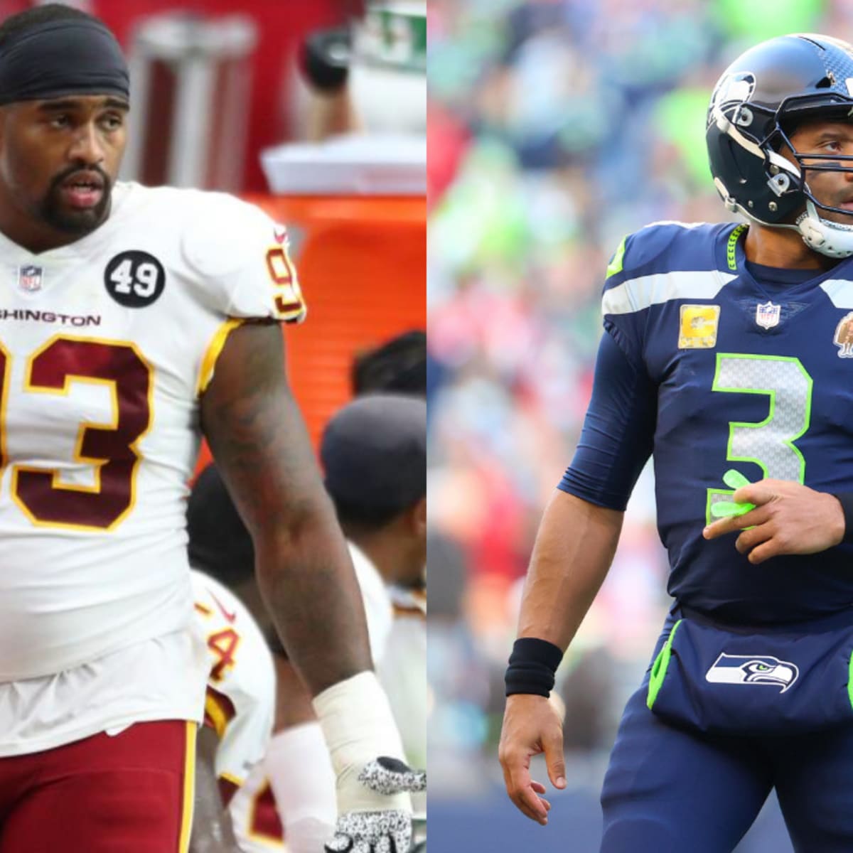 LOOK: Jonathan Allen, Russell Wilson pose for photo at NFL Pro Bowl