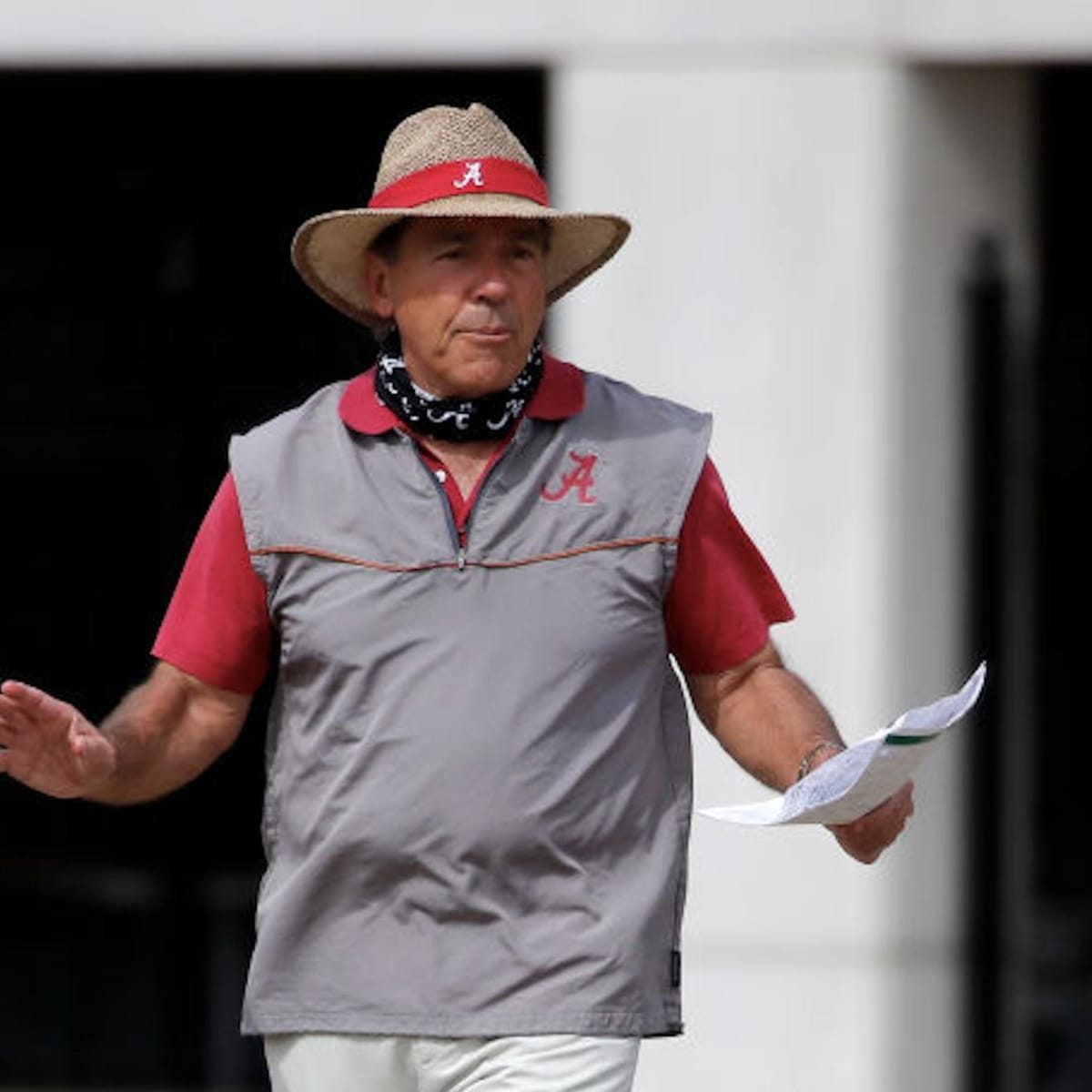 nick saban practice vest